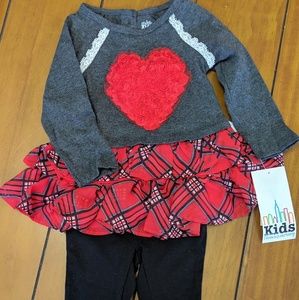 12 month 2-piece set PERFECT for Valentine's Day!!